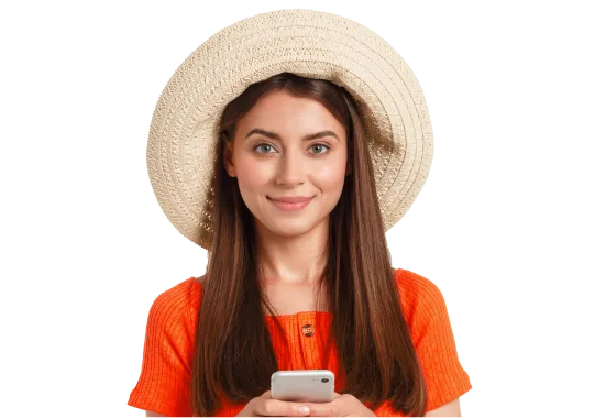 Woman using Afforda app